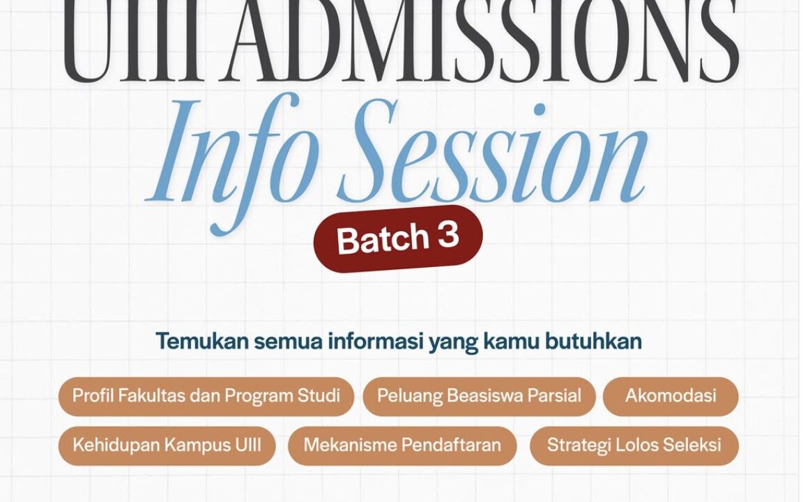 UIII Admissions Info Session Batch 3 poster